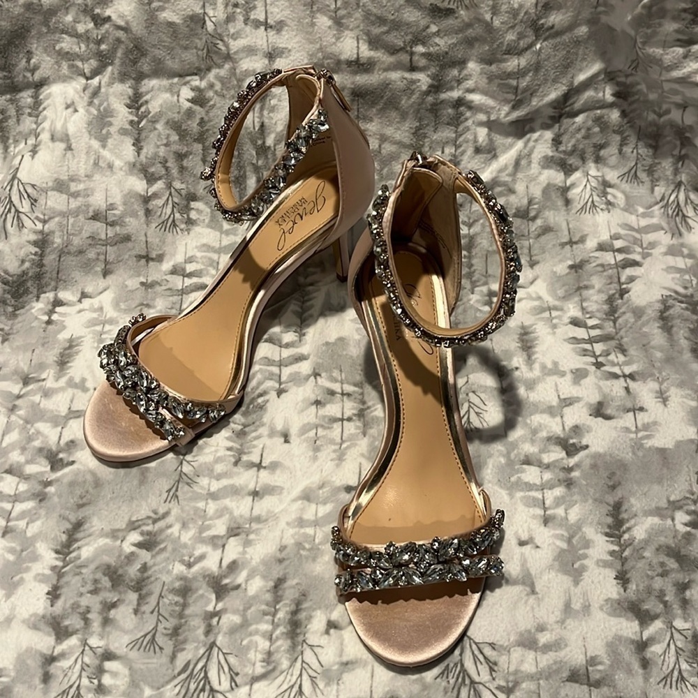 Jewel Badgley Mischka Caroline Embellished Strap Evening Shoe NWOT - Bridal - Picture 2 of 12